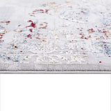 4' X 6' Gray And Beige Distressed Ornate Area Rug - Homeroots - Flyclothing LLC