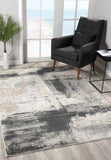 5' X 7' Gray And Ivory Abstract Dhurrie Area Rug - Homeroots - Flyclothing LLC