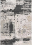 5' X 7' Gray And Ivory Abstract Dhurrie Area Rug - Homeroots - Flyclothing LLC