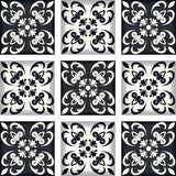 7" X 7" Black And White Quatro Peel And Stick Removable Tiles - Homeroots - Flyclothing LLC