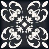 8" X 8" Black And White Quatro Peel And Stick Removable Tiles - Homeroots