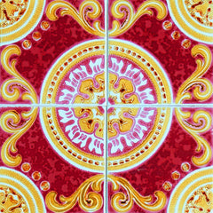 5" X 5" Golden Ruby Removable  Peel And Stick Tiles - Homeroots
