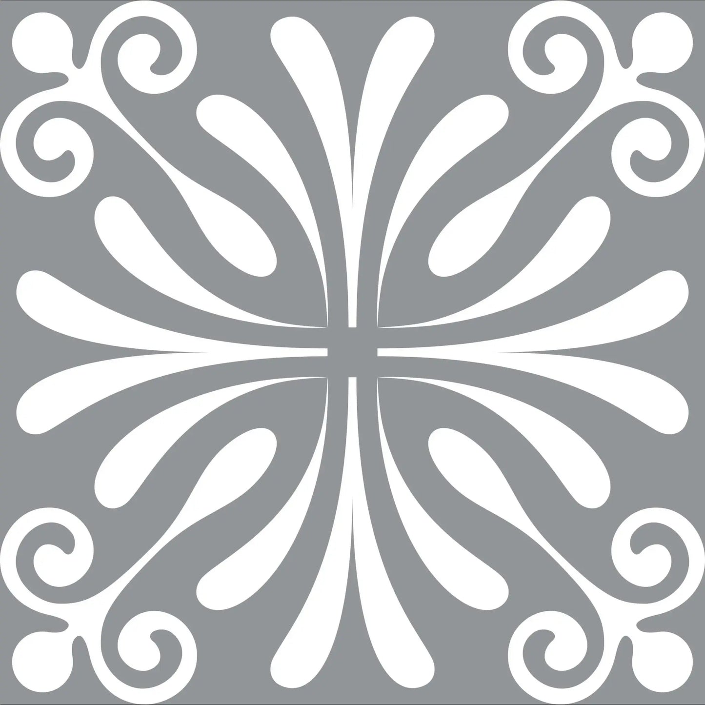 6" X 6" Gray And White Spire Peel And Stick Removable Tiles - Homeroots - Flyclothing LLC