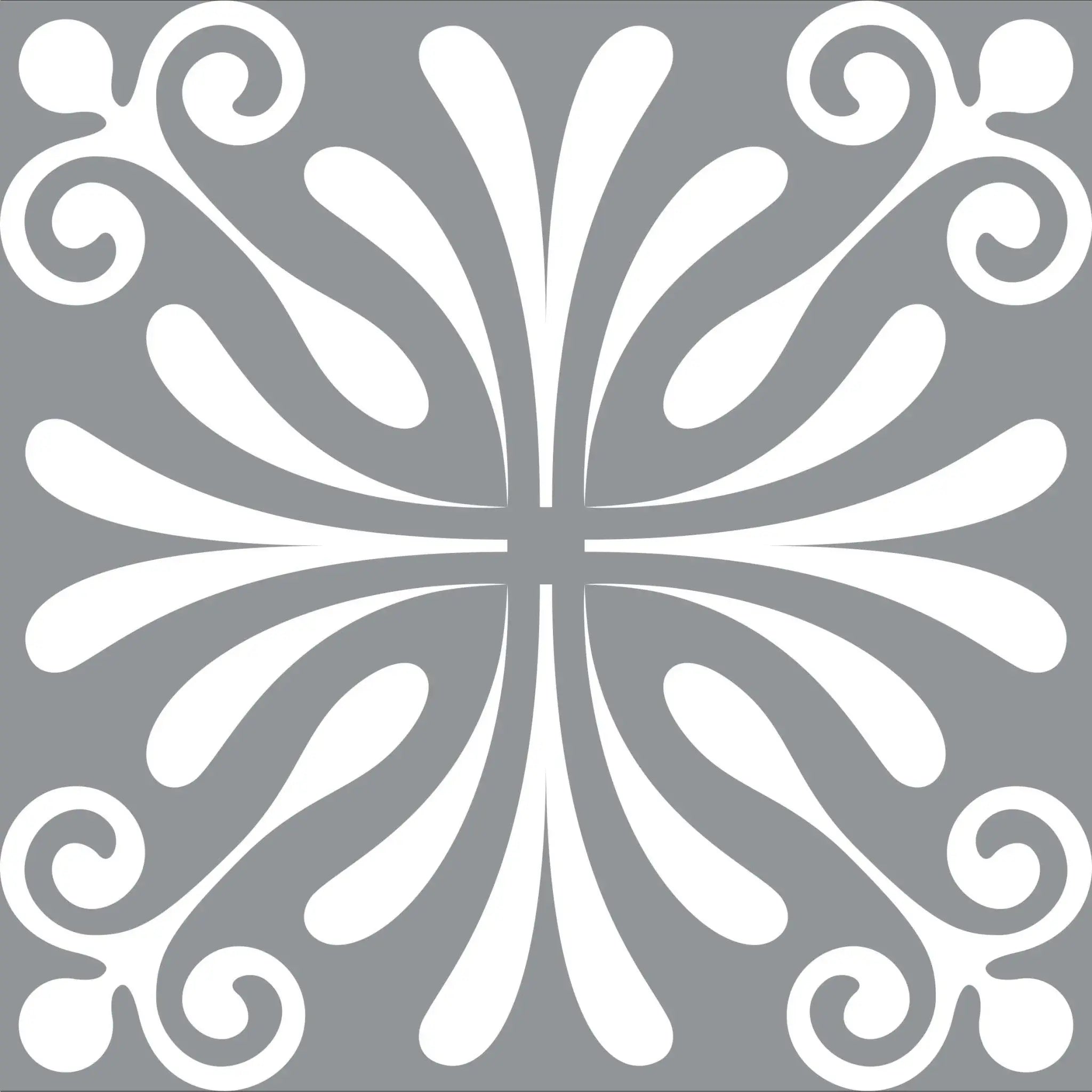 6" X 6" Gray And White Spire Peel And Stick Removable Tiles - Homeroots - Flyclothing LLC