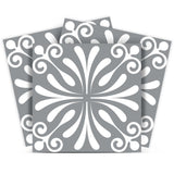 6" X 6" Gray And White Spire Peel And Stick Removable Tiles - Homeroots - Flyclothing LLC