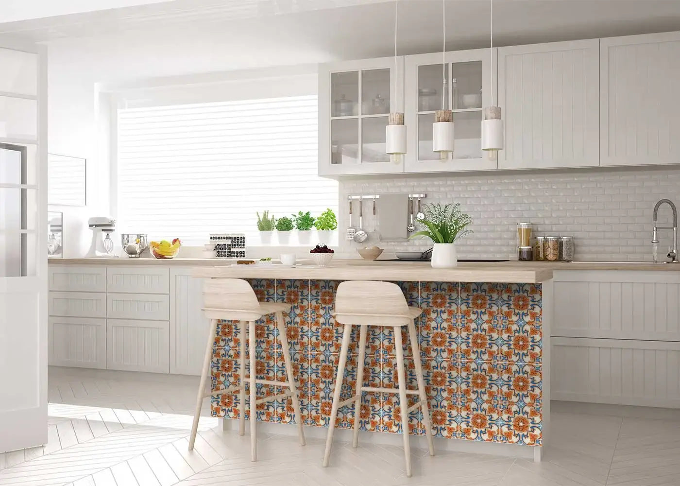 4" X 4" Queen Mosaic Removable Peel And Stick Tiles - Homeroots - Flyclothing LLC