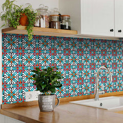 7" X 7" Cali Venice Removable  Peel And Stick Tiles - Homeroots