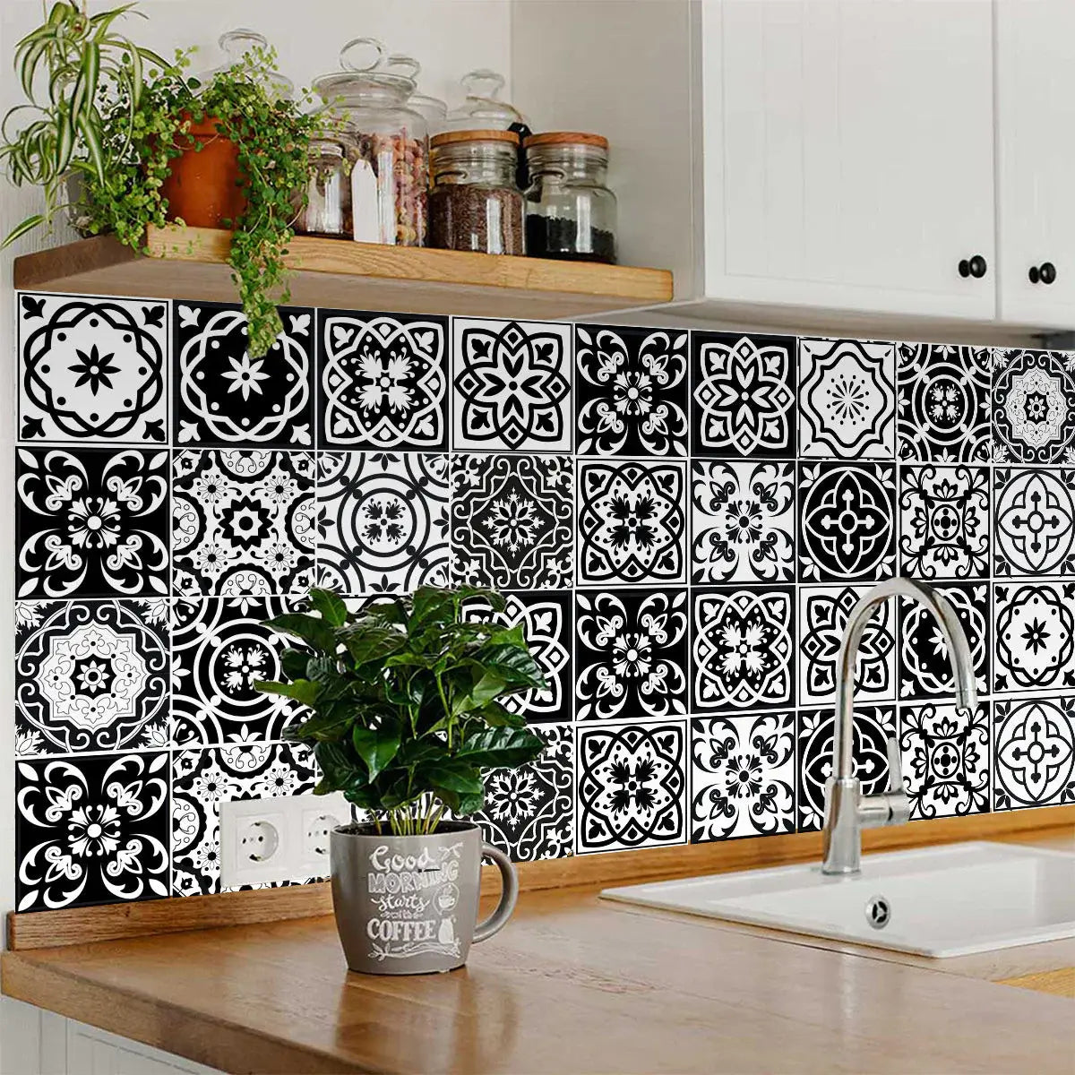4" X 4" The Night Sky Mosaic Peel And Stick Removable Tiles - Homeroots - Flyclothing LLC