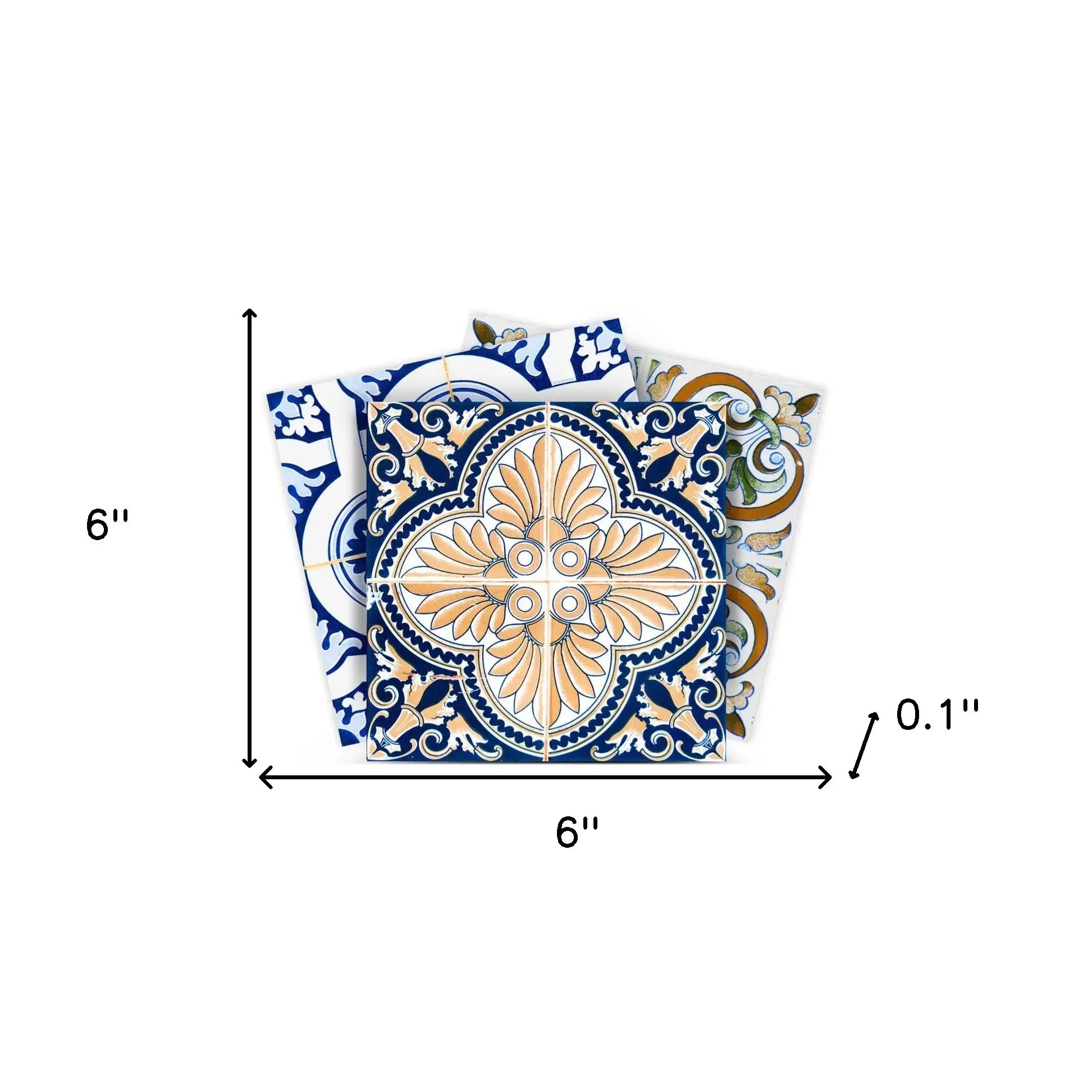 6" X 6" Dianna Mutli Mosaic Peel And Stick Tiles - Homeroots - Flyclothing LLC