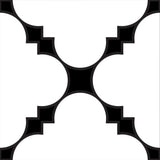 6" X 6" Black And White Tri Peel And Stick Tiles - Homeroots - Flyclothing LLC