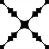 8" X 8" Black And White Tri Peel And Stick Tiles - Homeroots - Flyclothing LLC