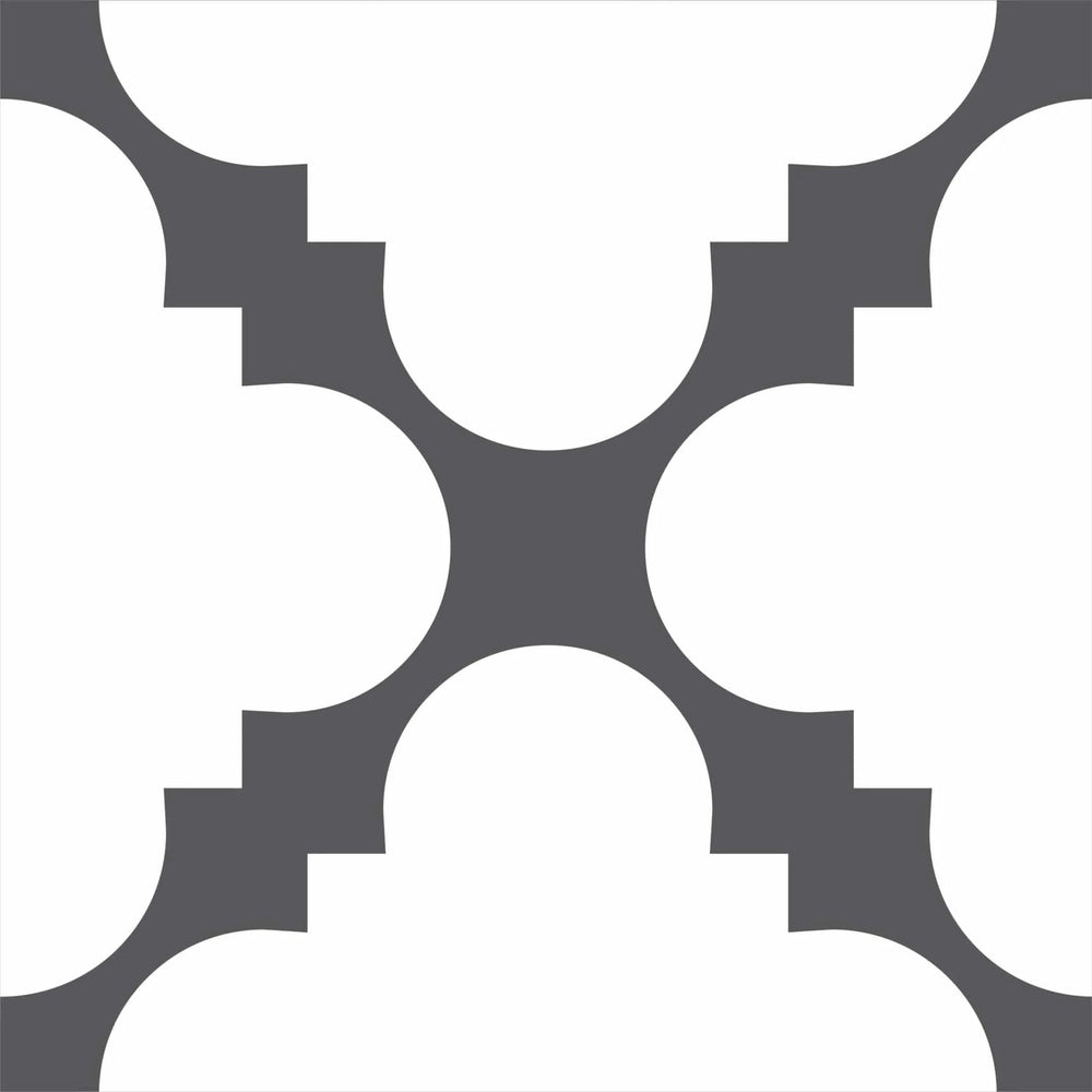 5" X 5" Dark Gray And White Tri Peel And Stick Tiles - Homeroots - Flyclothing LLC
