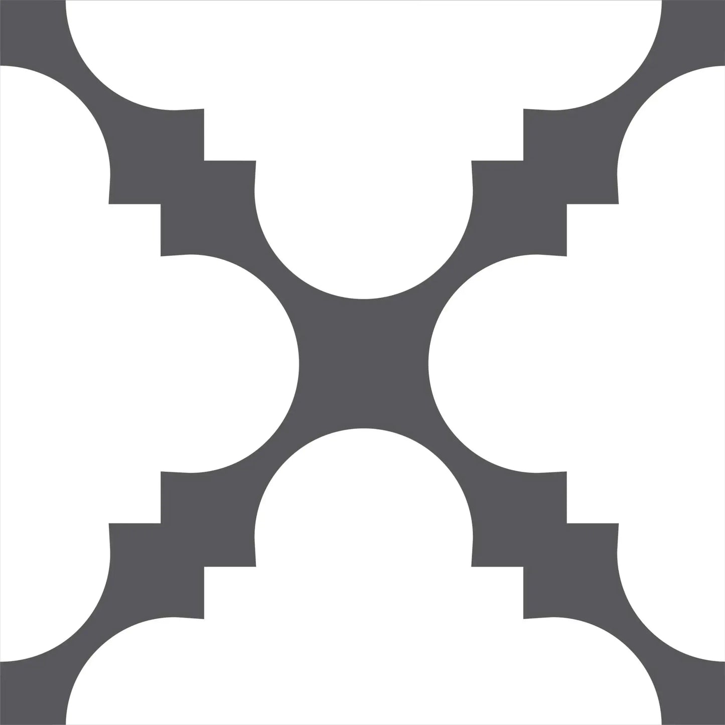 8" X 8" Dark Gray And White Tri Peel And Stick Tiles - Homeroots - Flyclothing LLC