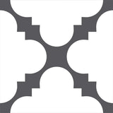 8" X 8" Dark Gray And White Tri Peel And Stick Tiles - Homeroots - Flyclothing LLC