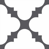 8" X 8" Dark Gray And White Tri Peel And Stick Tiles - Homeroots