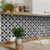 8" X 8" Black And White Coli Peel And Stick Tiles - Homeroots - Flyclothing LLC