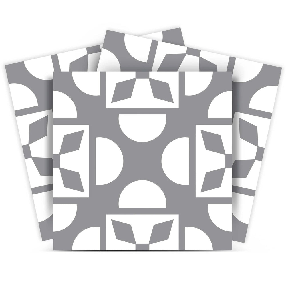 4" X 4" Light Gray And White Coli Peel And Stick Tiles - Homeroots - Flyclothing LLC