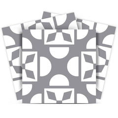 5" X 5" Light Gray And White Coli Peel And Stick Tiles - Homeroots