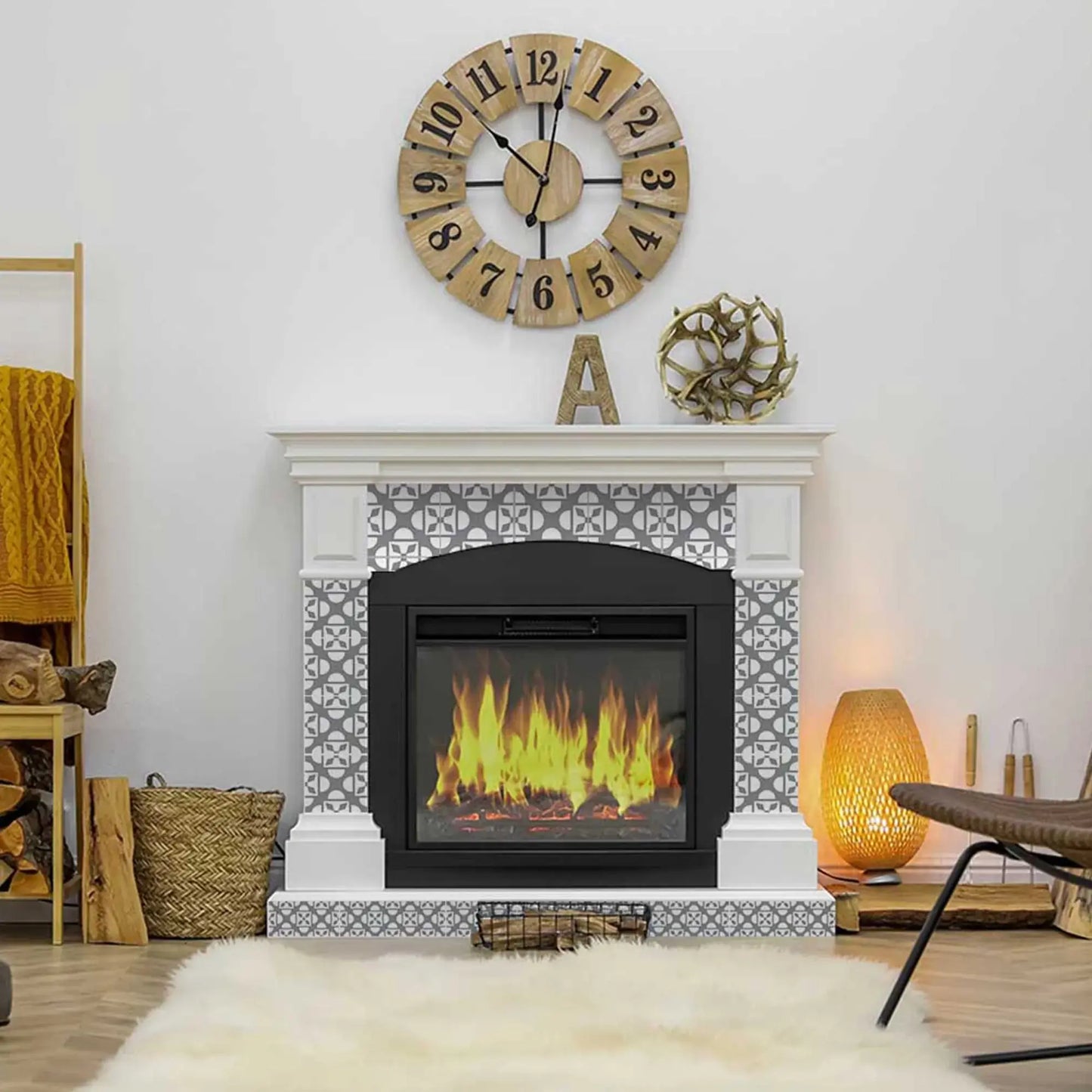 5" X 5" Light Gray And White Coli Peel And Stick Tiles - Homeroots - Flyclothing LLC