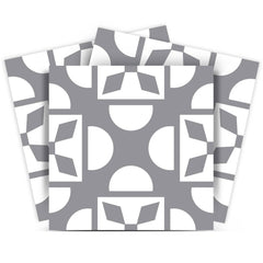 5" X 5" Light Gray And White Coli Peel And Stick Tiles - Homeroots