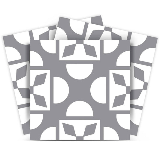 6" X 6" Light Gray And White Coli Peel And Stick Tiles - Homeroots