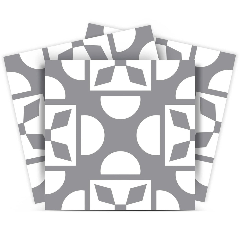 8" X 8" Light Gray And White Coli Peel And Stick Tiles - Homeroots