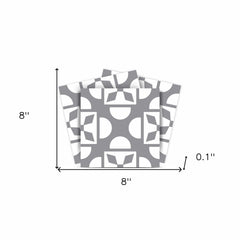 8" X 8" Light Gray And White Coli Peel And Stick Tiles - Homeroots