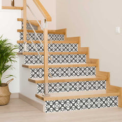 5" X 5" Dark Gray And White Coli Peel And Stick Tiles - Homeroots