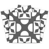 6" X 6" Dark Gray And White Coli Peel And Stick Tiles - Homeroots