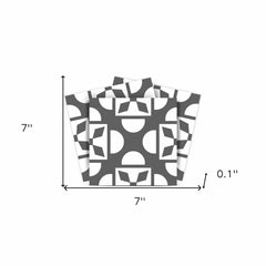 7" X 7" Dark Gray And White Coli Peel And Stick Tiles - Homeroots