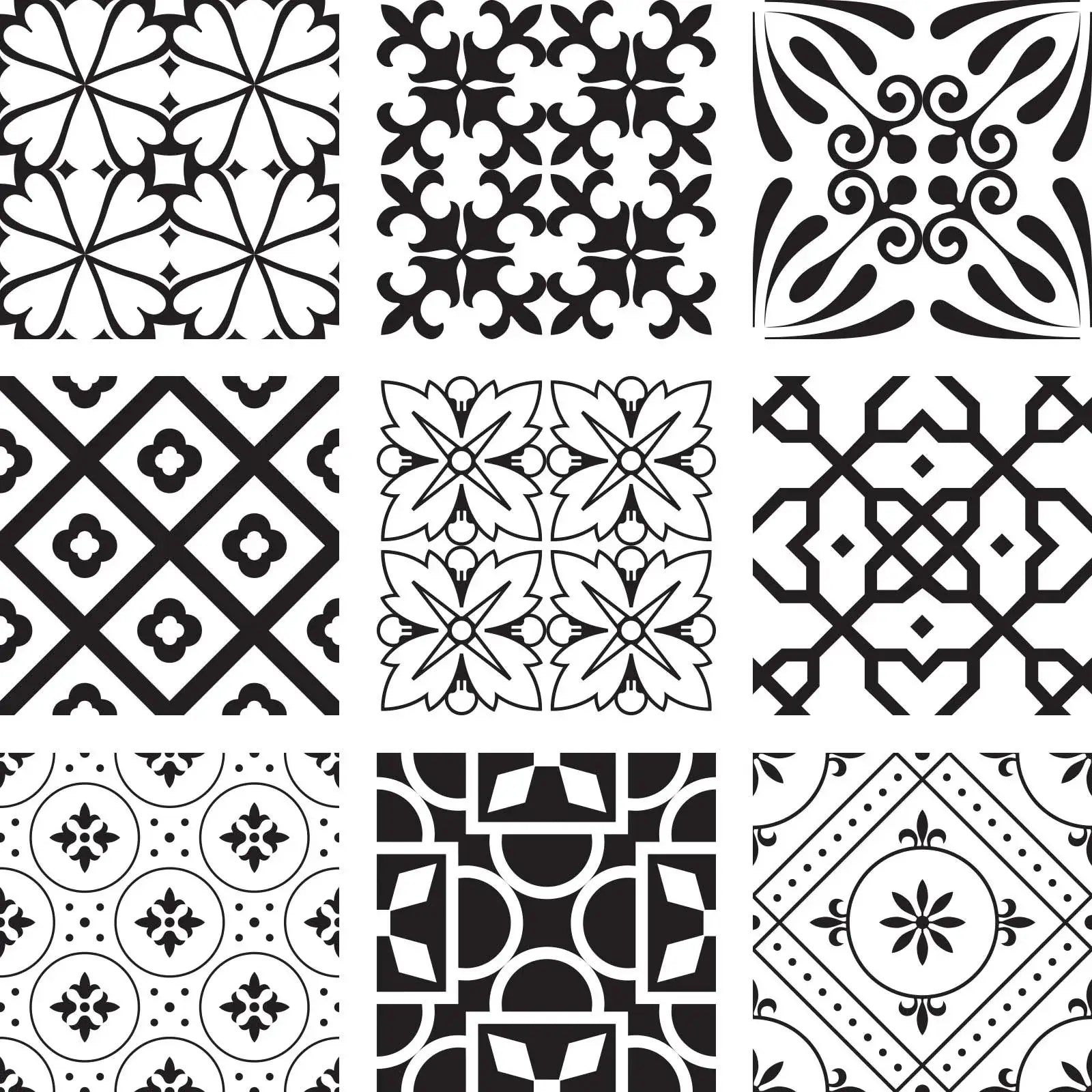 4" X 4" Black And White Mash Peel And Stick Removable Tiles - Homeroots - Flyclothing LLC