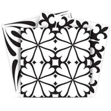 4" X 4" Black And White Mash Peel And Stick Removable Tiles - Homeroots - Flyclothing LLC