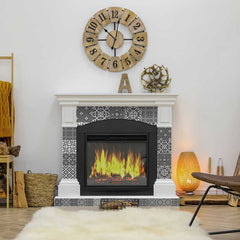 5" X 5" Gray And White Mosaic Peel And Stick Removable Tiles - Homeroots