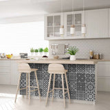 6" X 6" Gray And White Mosaic Peel And Stick Removable Tiles - Homeroots - Flyclothing LLC