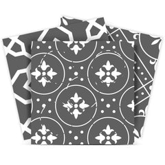 6" X 6" Gray And White Mosaic Peel And Stick Removable Tiles - Homeroots