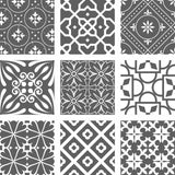 7" X 7" Gray And White Mosaic Peel And Stick Removable Tiles - Homeroots