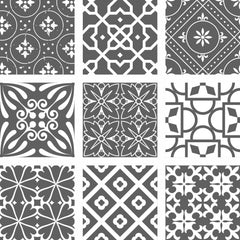 7" X 7" Gray And White Mosaic Peel And Stick Removable Tiles - Homeroots