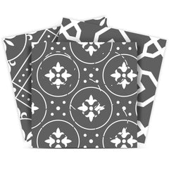 7" X 7" Gray And White Mosaic Peel And Stick Removable Tiles - Homeroots