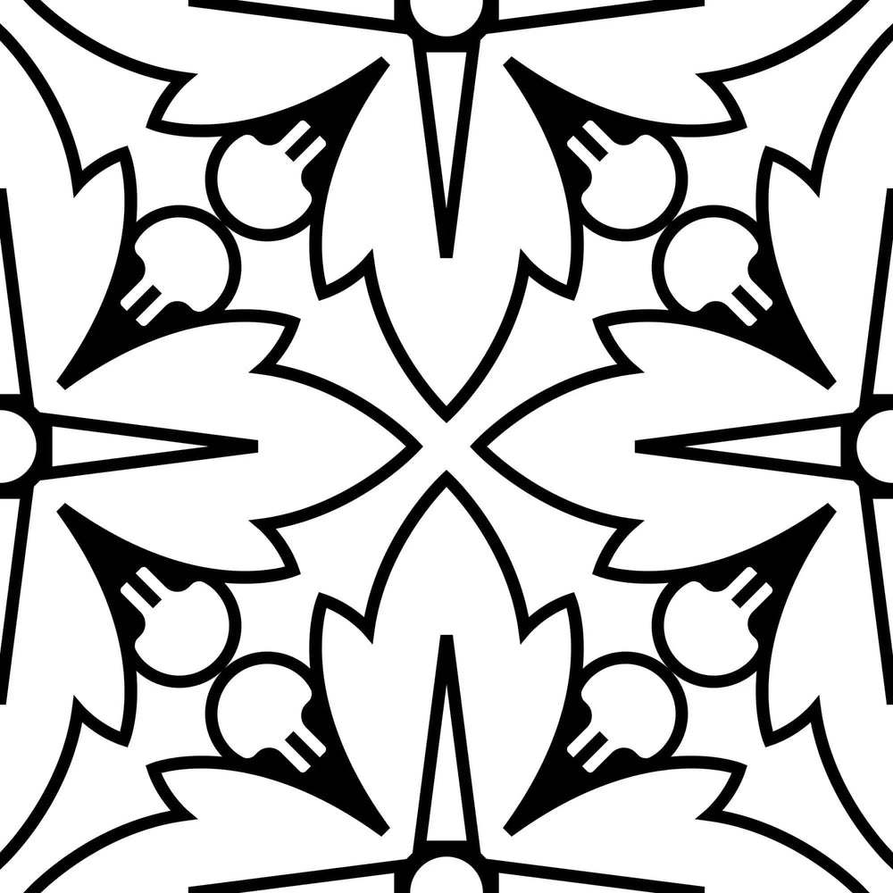 5" X 5" Black And White Silo Peel And Stick Removable Tiles - Homeroots