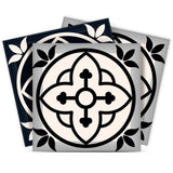 5" X 5" Black And White Rory Peel And Stick Removable Tiles - Homeroots - Flyclothing LLC