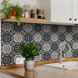 5" X 5" Black And White Rory Peel And Stick Removable Tiles - Homeroots - Flyclothing LLC