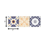7" X 7" Yellow White And Blues Peel And Stick Removable Tiles - Homeroots - Flyclothing LLC