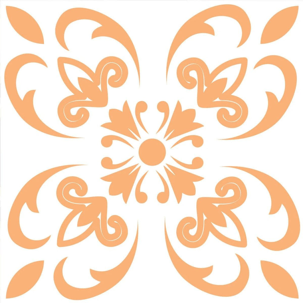 8" X 8" Yellow White And Blues Peel And Stick Removable Tiles - Homeroots