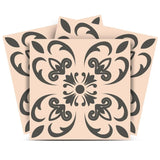 5" X 5" Charcoal Orchid Peel And Stick Removable Tiles - Homeroots