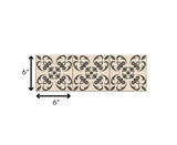 6" X 6" Charcoal Orchid Peel And Stick Removable Tiles - Homeroots - Flyclothing LLC