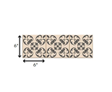 6" X 6" Charcoal Orchid Peel And Stick Removable Tiles - Homeroots