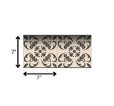 7" X 7" Charcoal Orchid Peel And Stick Removable Tiles - Homeroots - Flyclothing LLC