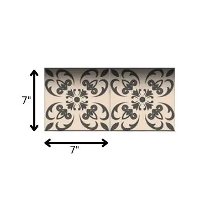 7" X 7" Charcoal Orchid Peel And Stick Removable Tiles - Homeroots - Flyclothing LLC
