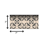 7" X 7" Charcoal Orchid Peel And Stick Removable Tiles - Homeroots