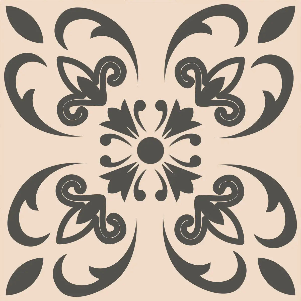 7" X 7" Charcoal Orchid Peel And Stick Removable Tiles - Homeroots - Flyclothing LLC